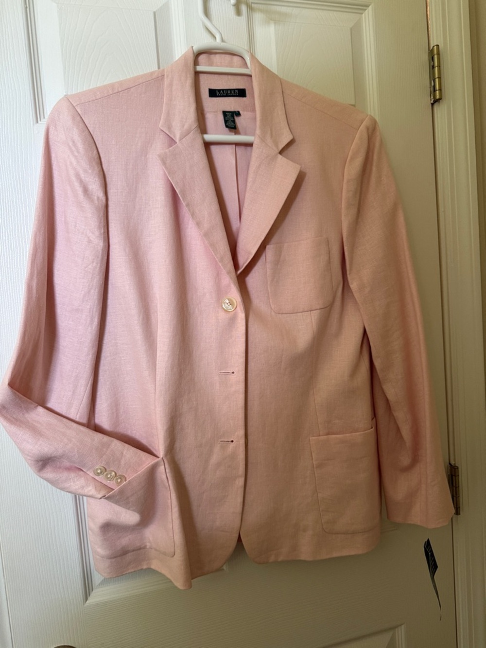 Lauren Ralph Lauren Light Pink Linen-Blend Blazer - Never worn/with tags